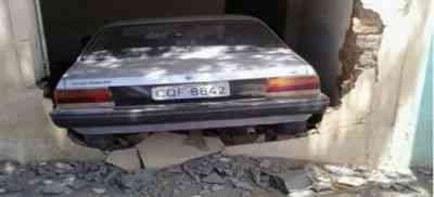 Chevette invadiu imóvel. Foto: Alex Barbosa/Blog Marcos Frahm.