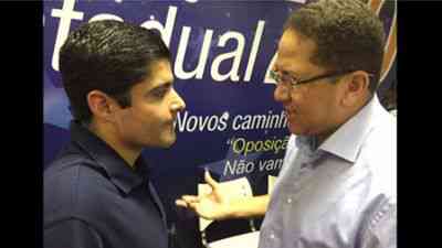 Augusto e ACM Neto na convenção do PSDB.