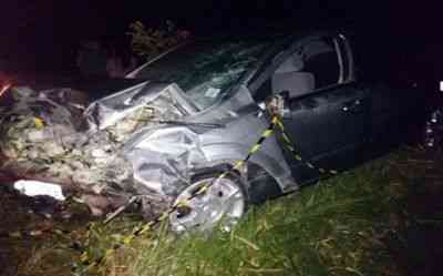 Mãe e pai de adolescente morreram no acidente na BR-420 (Foto: Marcos Frahm/Blog Marcos Frahm)