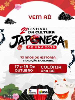 Colônia de Una: Vem aí 2º Festival da Cultura Japonesa nos dias 17 e 18 de outubro